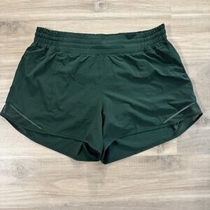 Lululemon Hotty Hot High-Rise Lined Short 4" Legacy Green Women Size 14